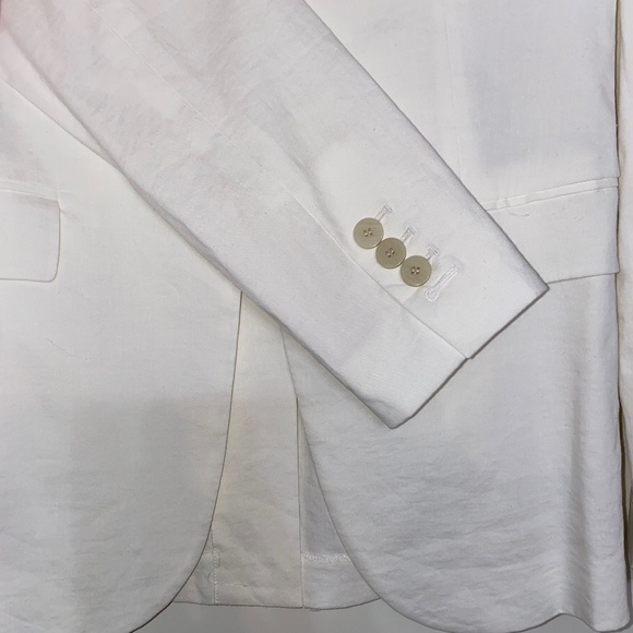 THEORY Classic Blazer Eco White Crunch Wash Size 0 NWT - Picture 5 of 10